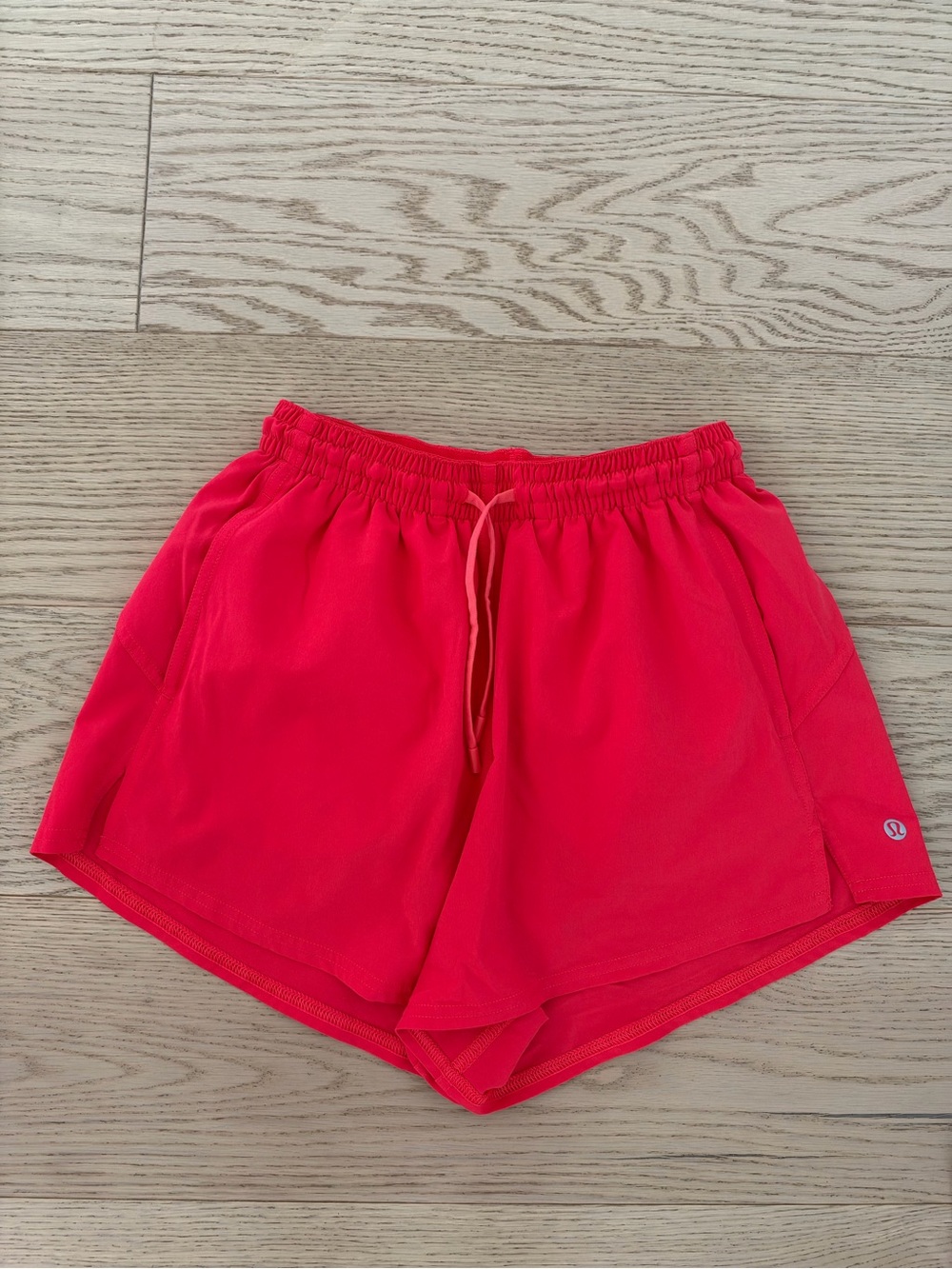 lululemon athletica red running shorts
